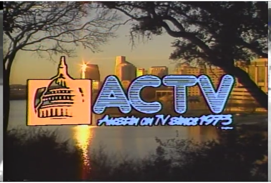 A still from When We Were Live, a documentary by Austin filmmaker John Moore that reconstructs the city's public access television scene entirely through archival footage.