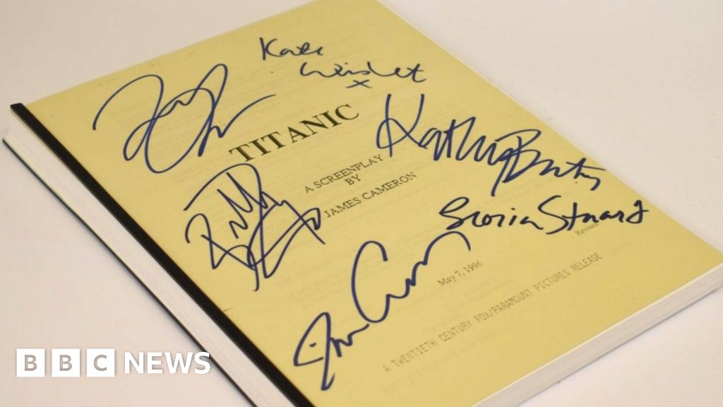 Leonardo DiCaprio and Kate Winslet signed Titanic script sells Leonardo DiCaprio and Kate Winslet signed Titanic script sells