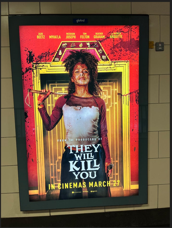 The ASA did not uphold complaints about a TV ad and two posters displayed for Warner Bros film, They Will Kill You