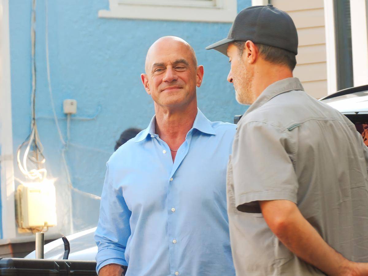 Christopher Meloni on the set of Law and Order Organized Crime. -