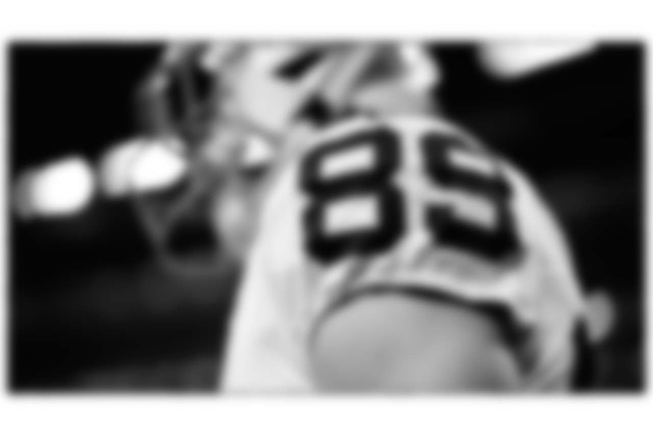 Las Vegas Raiders tight end Brock Bowers (89) before the Raiders' preseason away game against the Houston Texans at Reliant Stadium.