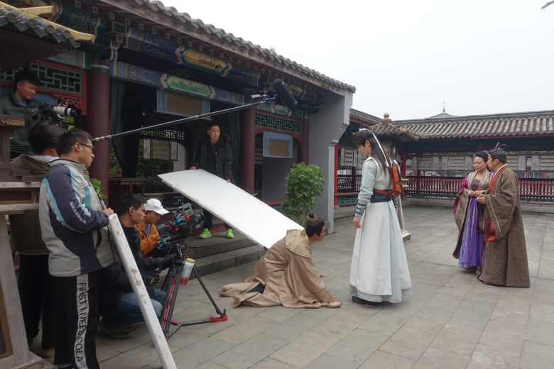 A microdrama being filmed at Hengdian World Studios in March 2024.