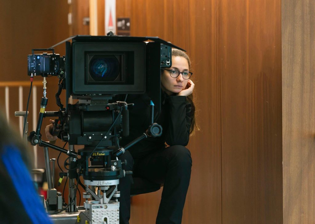 Diana Vidrașcu la filmări/ foto: arhiva personală