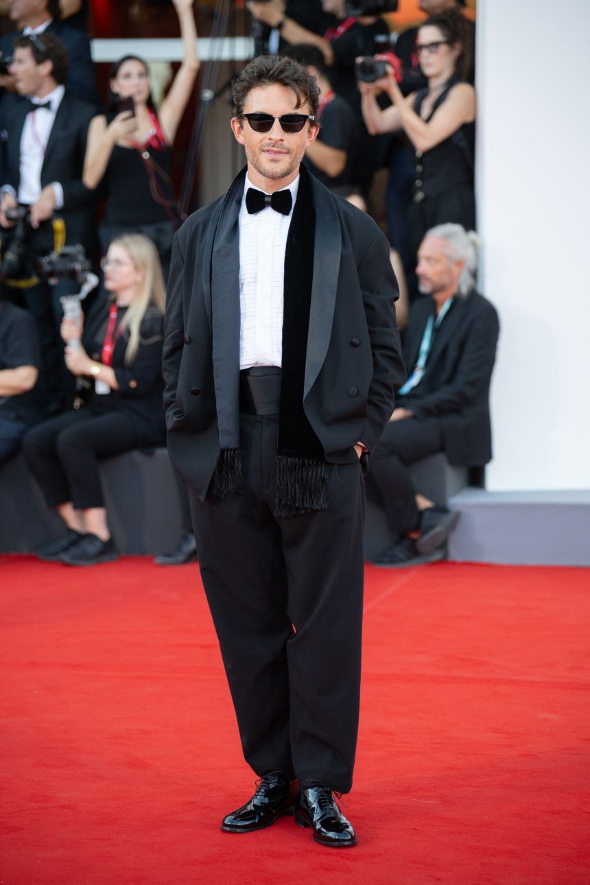 Jonathan Bailey was one of many stars at the festival's opening night to wear Giorgio Armani. Bailey is one of the brand's global ambassadors.